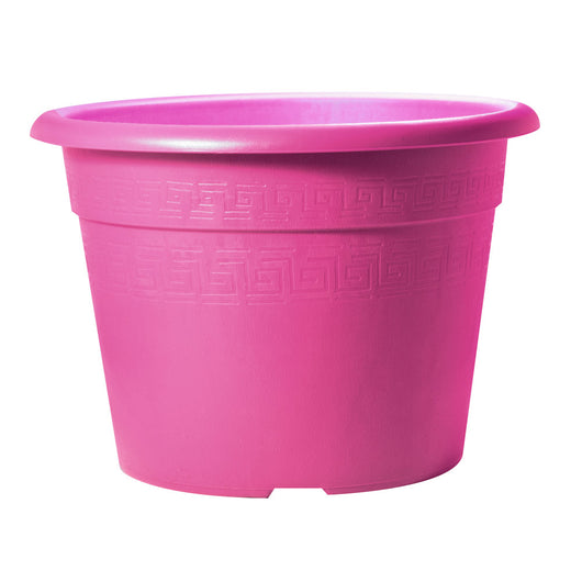 Vaso per Piante Fiori Interno Esterno Giardino Colorato Plasticotto Etrusco Idel Formato: 33/28 cm, Colore: Fucsia