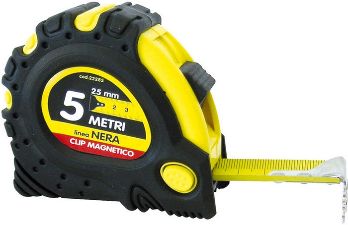flessometro linea nera magnetico  mt. 8x25 mm. cod:ferx.vit22286