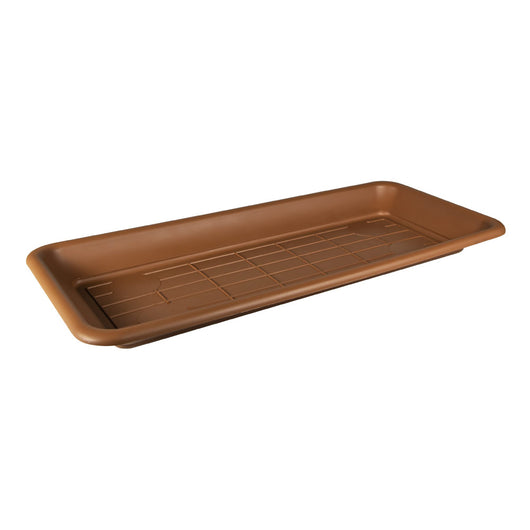 Sottovaso per Fioriera Rettangolare in Plastica Vaso Piante Fiori Ducale Idel Formato: 100 cm, Colore: Terracotta