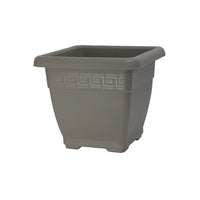 Vaso per Piante Quadrato Interno Esterno Quadrato Plasticotto Quadro Idel Colore: Taupe, Formato: 30 cm