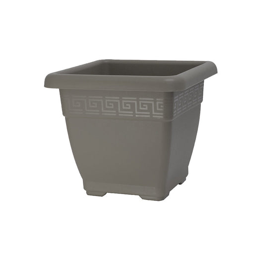 Vaso per Piante Quadrato Interno Esterno Quadrato Plasticotto Quadro Idel Colore: Taupe, Formato: 30 cm