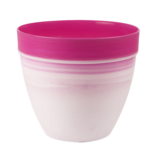 Vaso per Piante Colorato Sfumature Interno Esterno Plastica Touch Exclusive Idel Colore: Fucsia, Formato: 30 cm