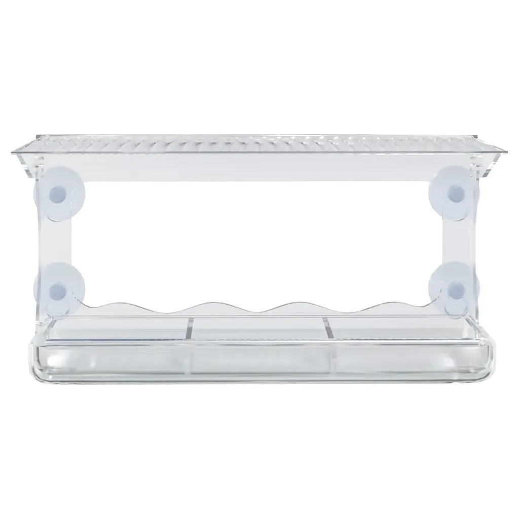 Mangiatoie per Uccelli da Finestra 2 pz in Acrilico 30x12x15 cm 318304