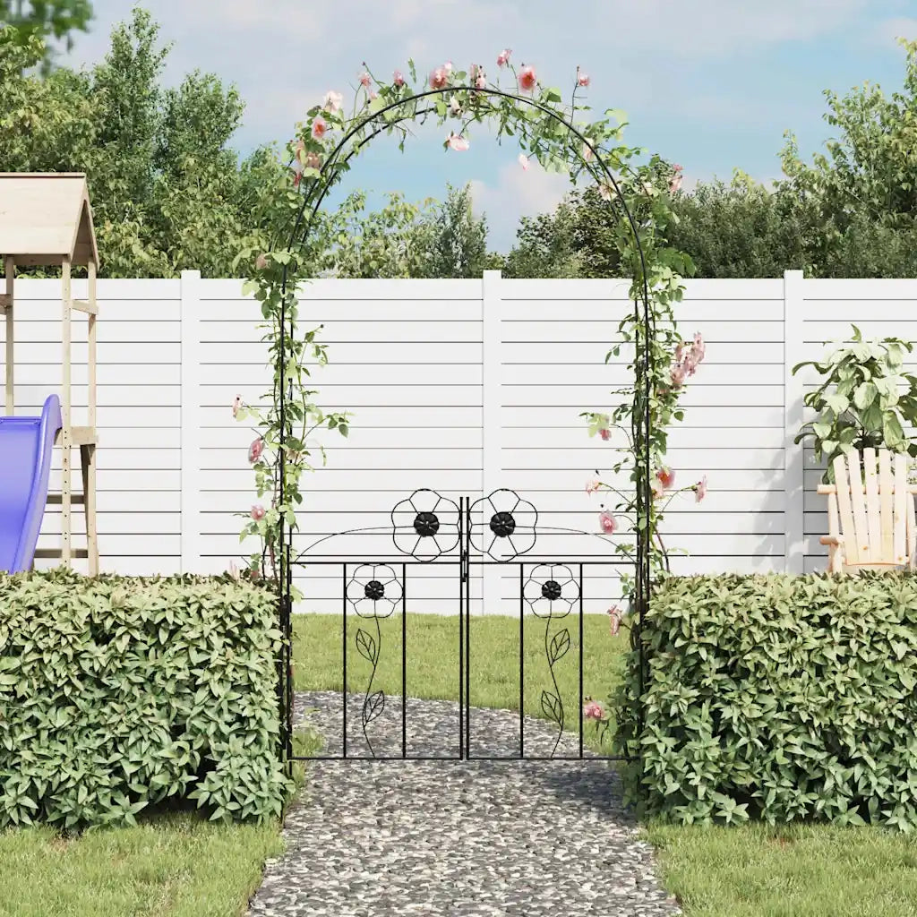 Arco con porta da giardino per piante rampicanti CFW7510247