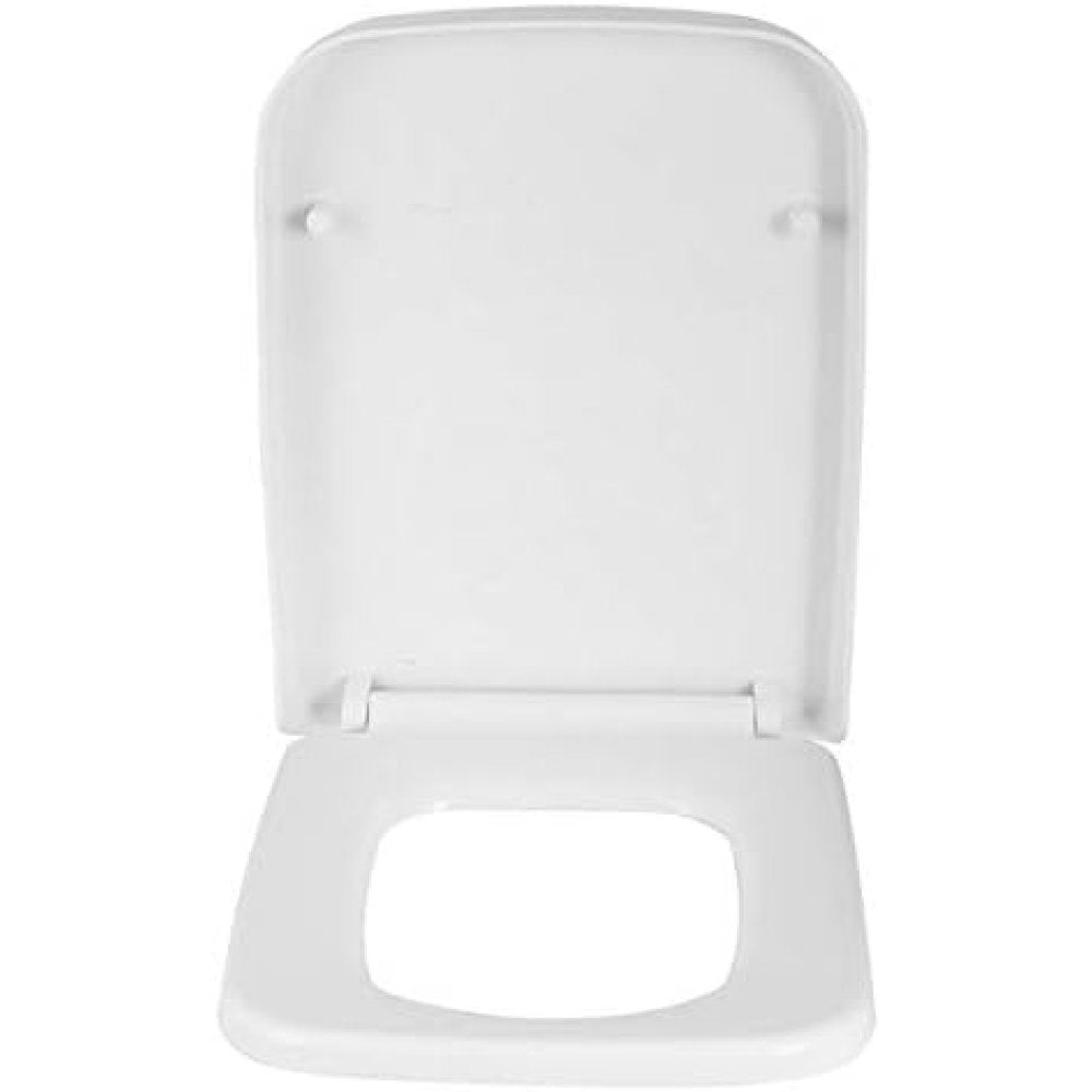 Globalflashdeal sedile wc quadrato bianco chiusura morbida chius
