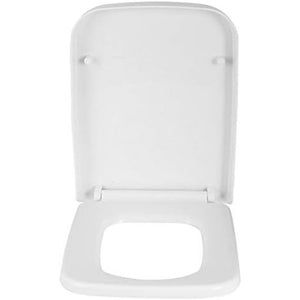 Globalflashdeal sedile wc quadrato bianco chiusura morbida chius