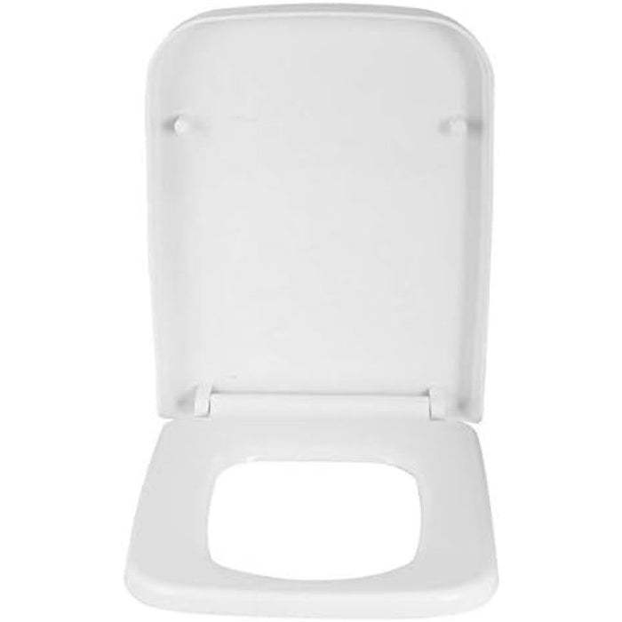 Globalflashdeal sedile wc quadrato bianco chiusura morbida chius