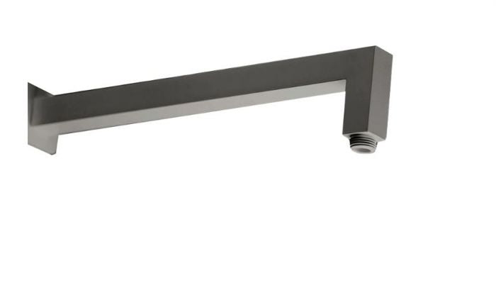 Braccio Doccia in Ottone Sezione Quadrata Nichel Spazzolato Opaco - REMER Rubinetterie