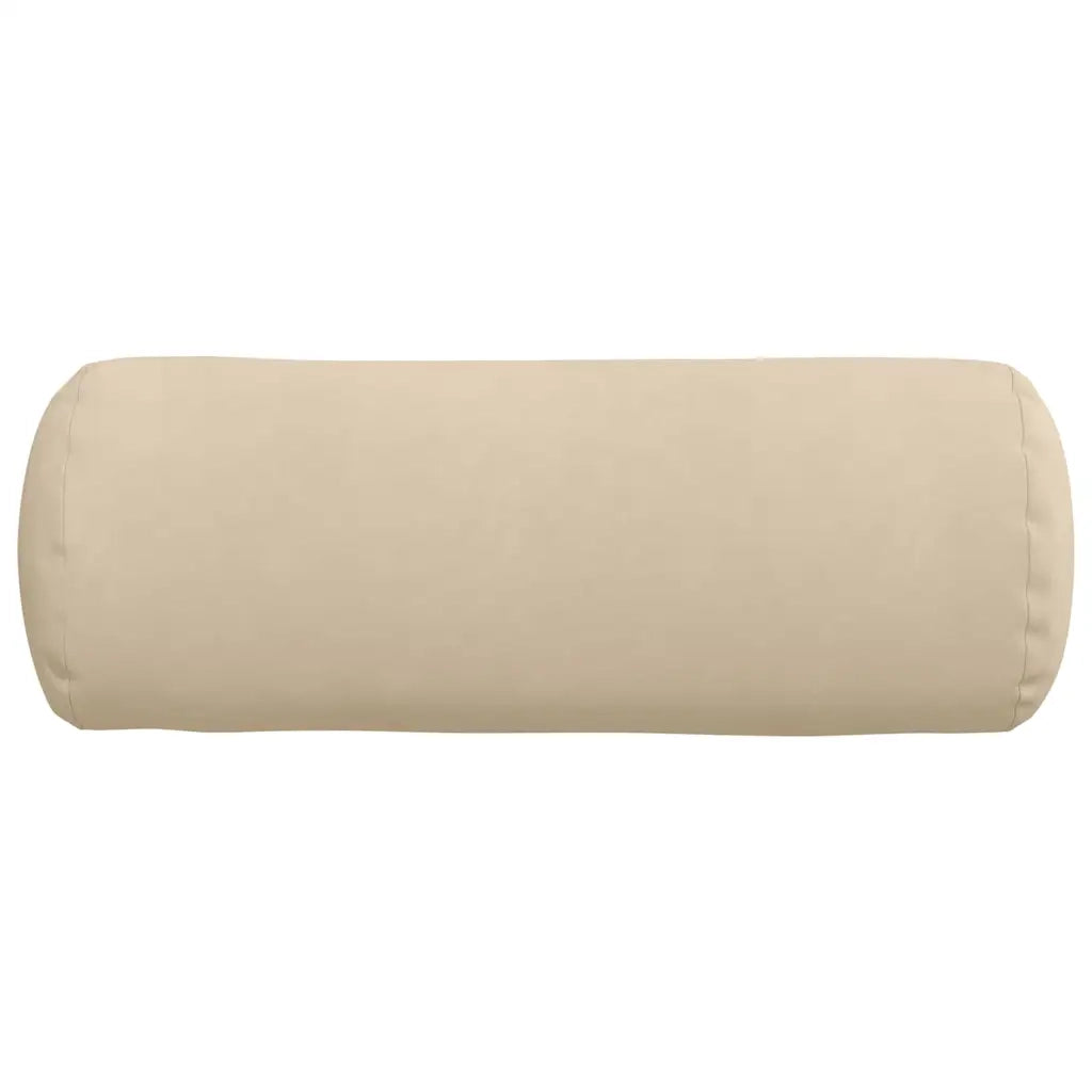 Cuscini a rullo 2 pcs Crema Ø 25 x 70 cm Tessuto in Microfibra