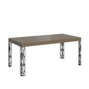 Tavolo Allungabile 160-264x90x77 cm Ghibli Tortora Telaio Antracite