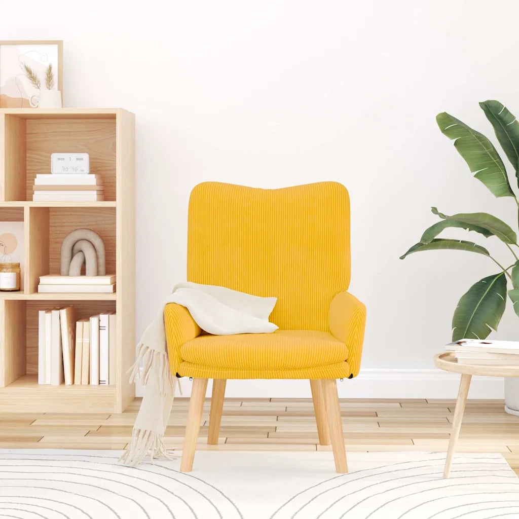 Poltrona-Divano Sedia Giallo Chiaro 63 x 67 x 94 cm Tessuto