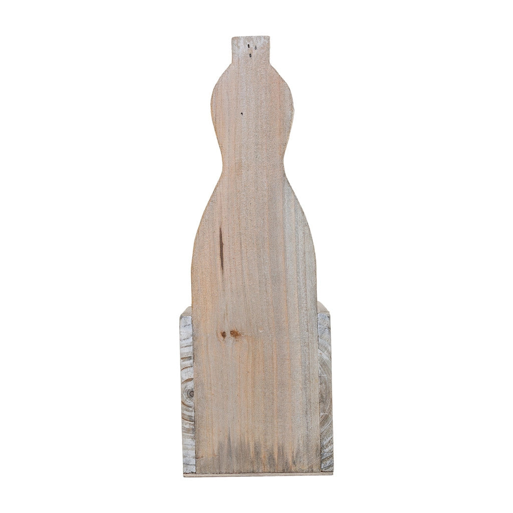 Fioriera in legno grigio 34x9,5x10/26,5