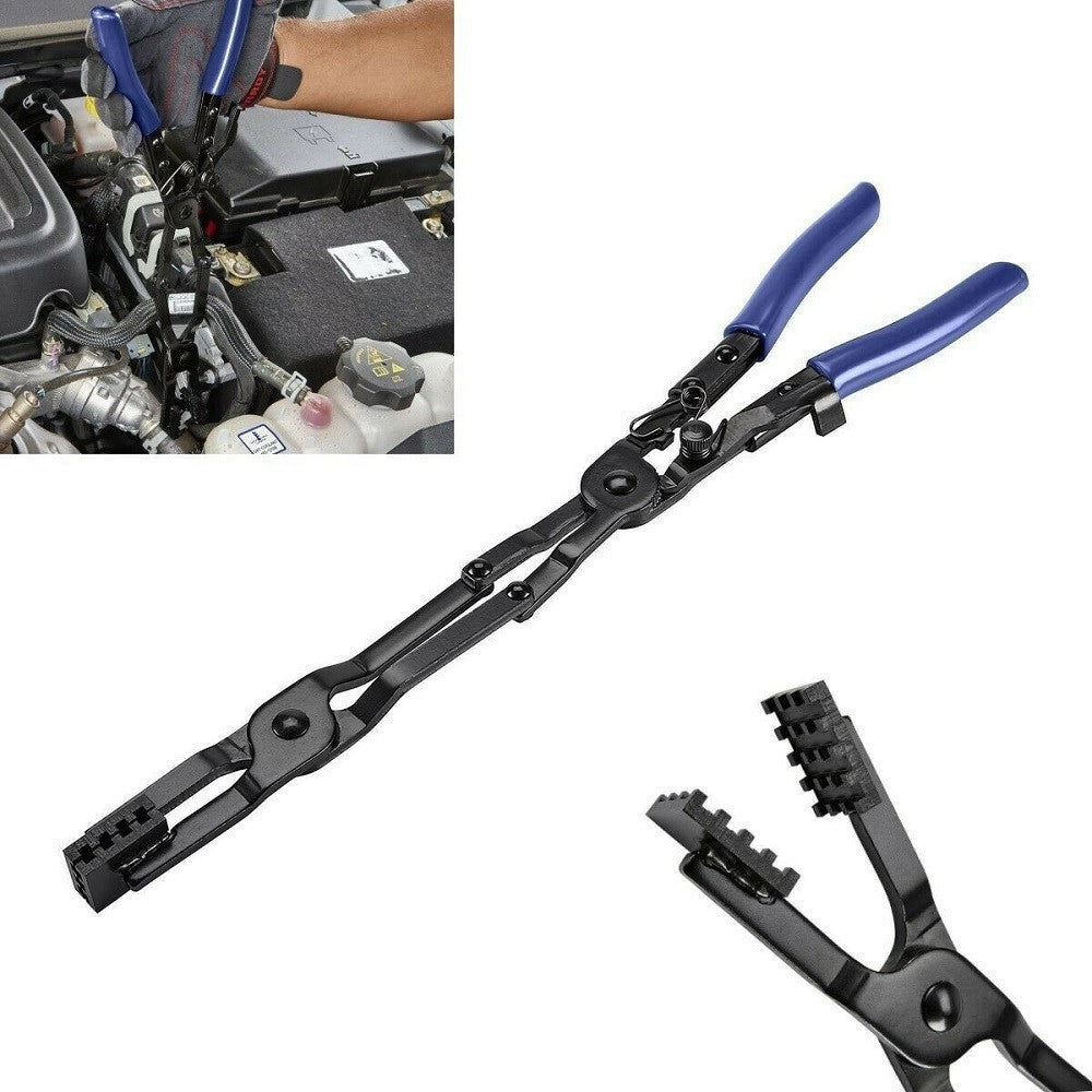 Trade Shop - Pinza Per Fascette Stringitubo Extra Lunga 44cm A Doppio Snodo 0 - 65 Mm 00052 -