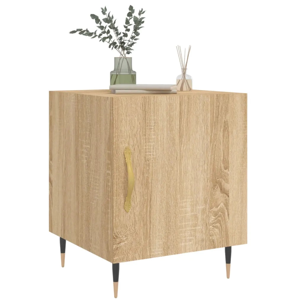 Comodini 2 pz Rovere Sonoma 40x40x50 cm in Legno Multistrato 827523