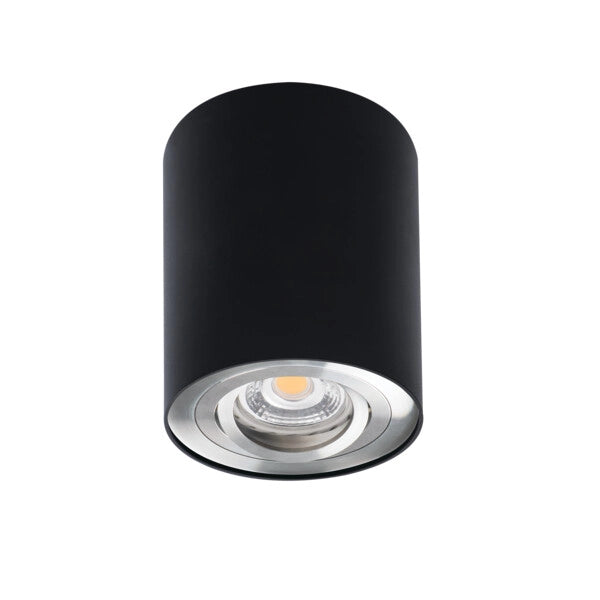 Faretto plafone cilindrico nero GU10 Kanlux BORD 1 luce