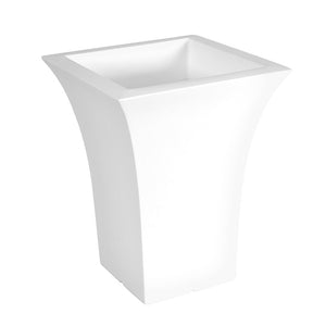 Vaso per Piante Interno Esterno Quadrato Arredo Design Moderno Patio Idel Colore: Bianco