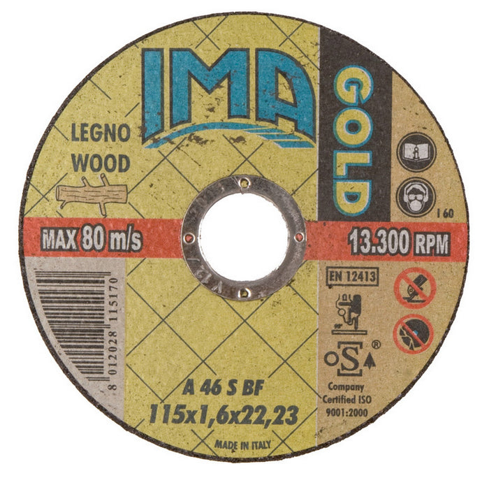 ima minidisco x legno piano diametro 115x1,6x22 cod:ferx.31447