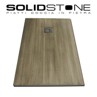 Piatto doccia in pietra SOLIDSTONE alto 2,8 cm - Effetto Legno (Wood Sand) - Misura: 70x120 x 2,8h 