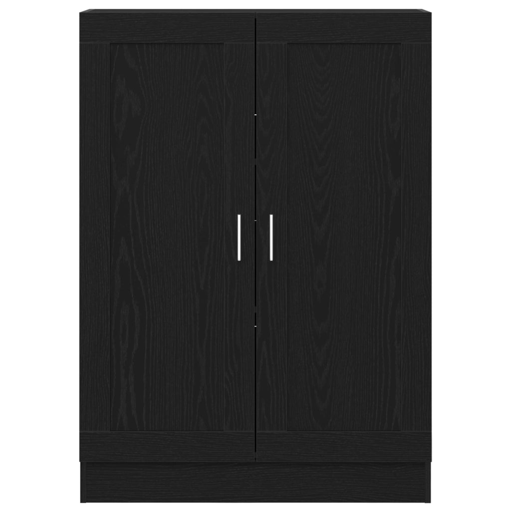 Libreria Nera in Rovere 82,5x30,5x115 cm in Legno Ingegnerizzato