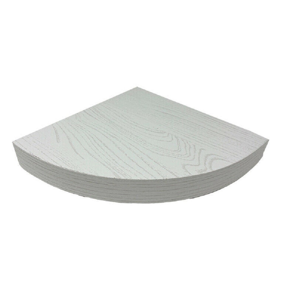 Trade Shop - Mensola Angolare Con Reggimensola A Scomparsa In Legno Rovere Sbiancato 24x24 Cm -