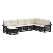 Set Divano da Giardino 8 pcs Nero polyrattan 3434920