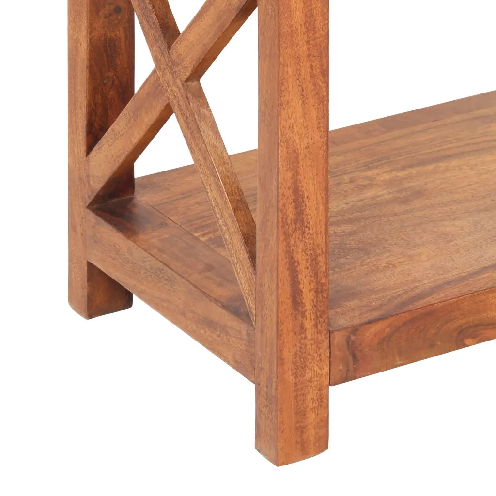 Libreria 100x30x180 cm Legno Massello Acacia Finitura Ambra 289626