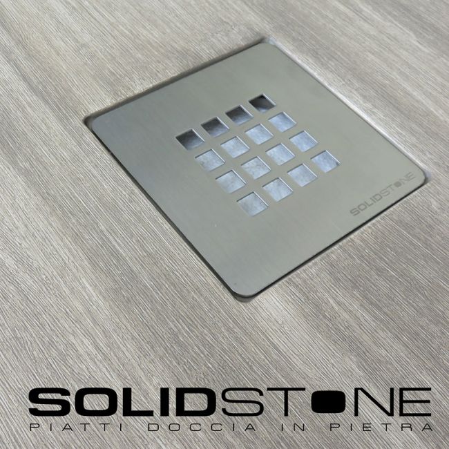 Piatto doccia in pietra SOLIDSTONE alto 2,8 cm - Effetto Legno (Wood Sand) - Misura: 70x120 x 2,8h 