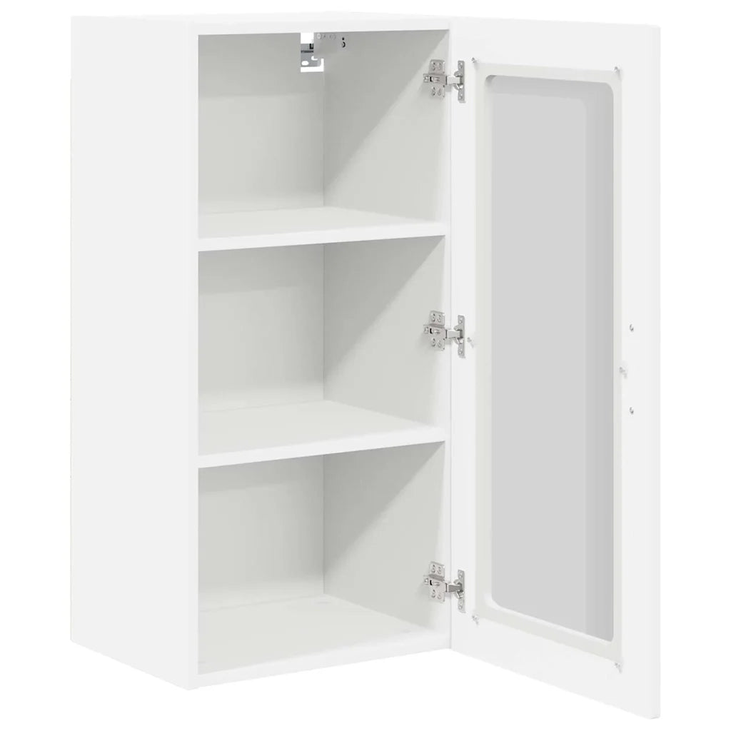 Mobile in vetro da parete PORTO 2 pcs Bianco 40 x 31 x 80 cm