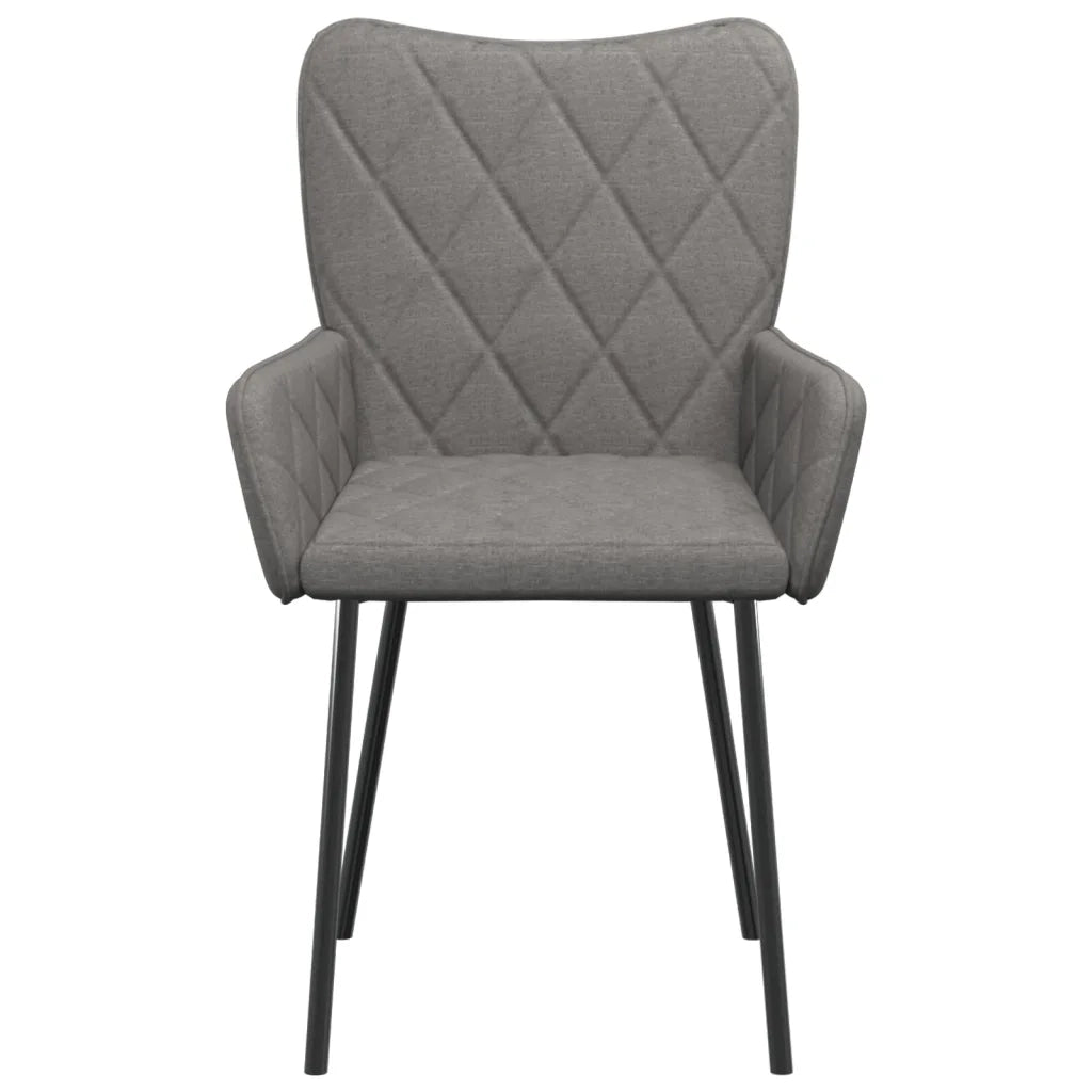 Sedie da Pranzo 2 pz Grigio Chiaro in Tessuto 344831