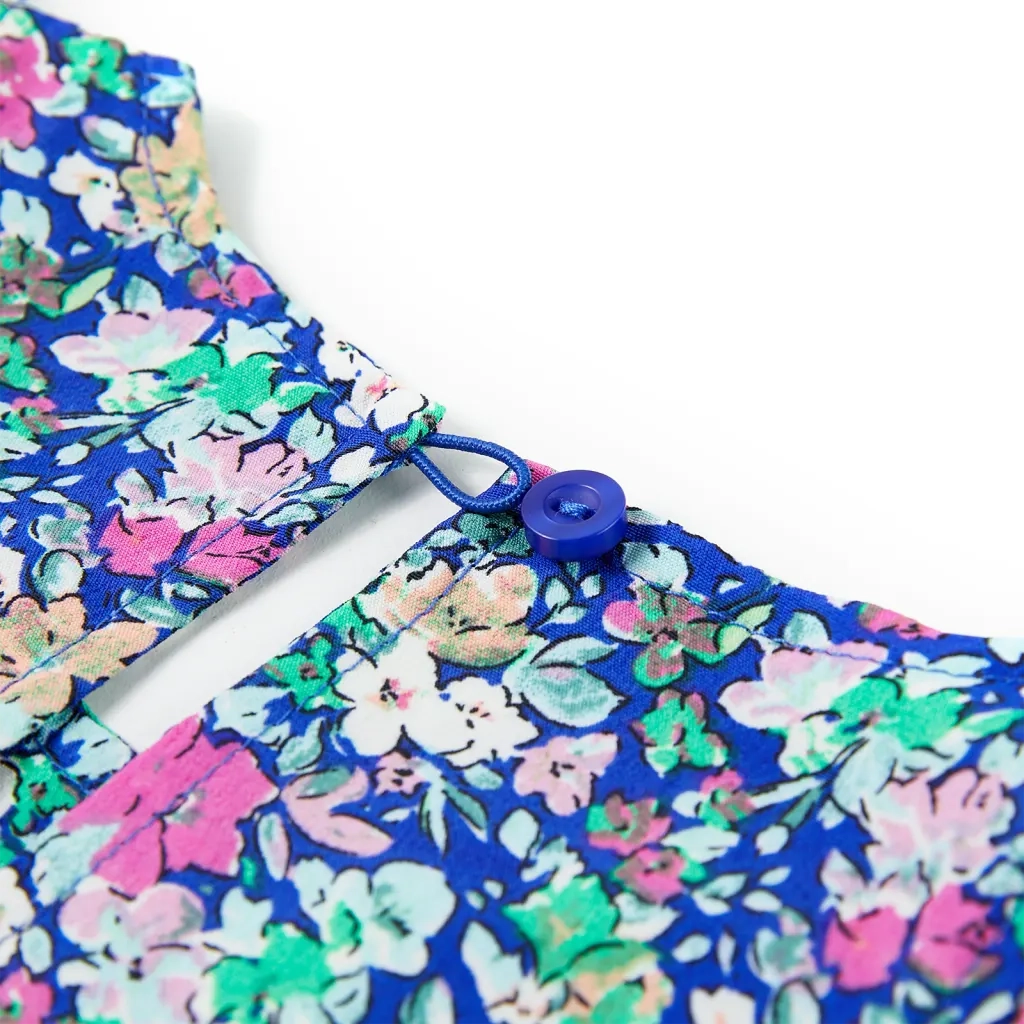 Abito da Bambina con Maniche a Volant Blu Cobalto 116 CFW2152636
