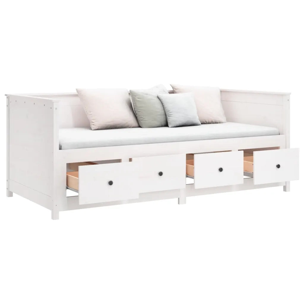 Dormeuse senza Materasso Bianca 80x200 cm Legno Massello Pino 820907