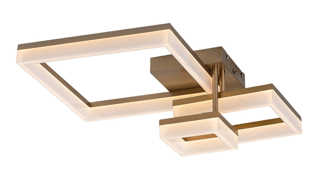 Plafoniera LED geometrica oro 22W CCT Amilia Rabalux
