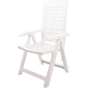MAURY'S POLTRONA PIEGHEVOLE YUMA IN RESINA A 5 POSIZIONI IN COLORE BIANCO 60 X 61 X 109 CM