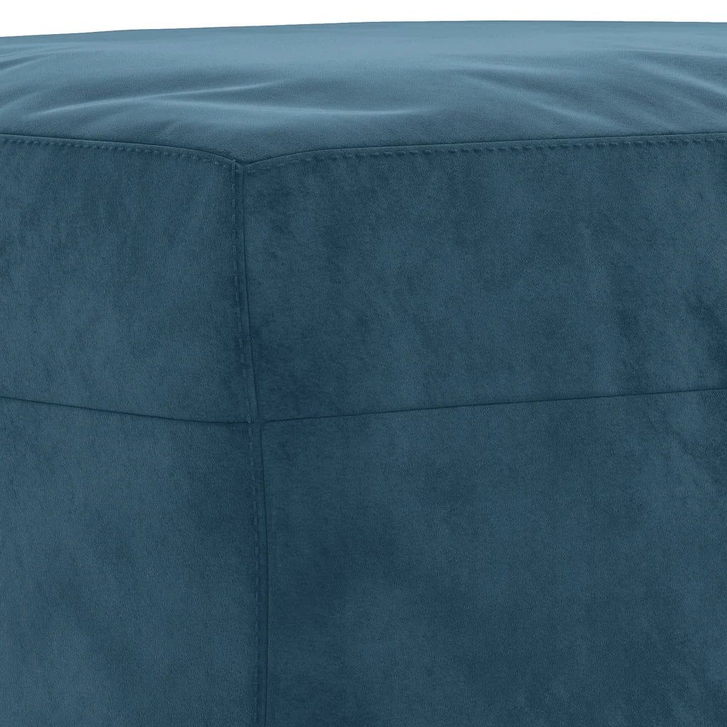 Set di Divani 3 pz con Cuscini Blu in Velluto 3202053