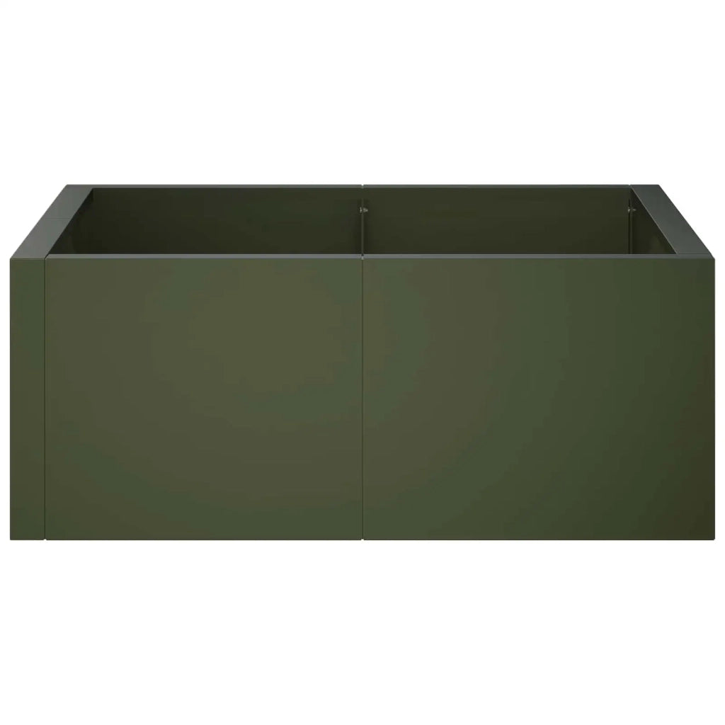 Muro di contenimento 4 pz 100 x 100 x 40 cm Acciaio Verde Oliva 3449208