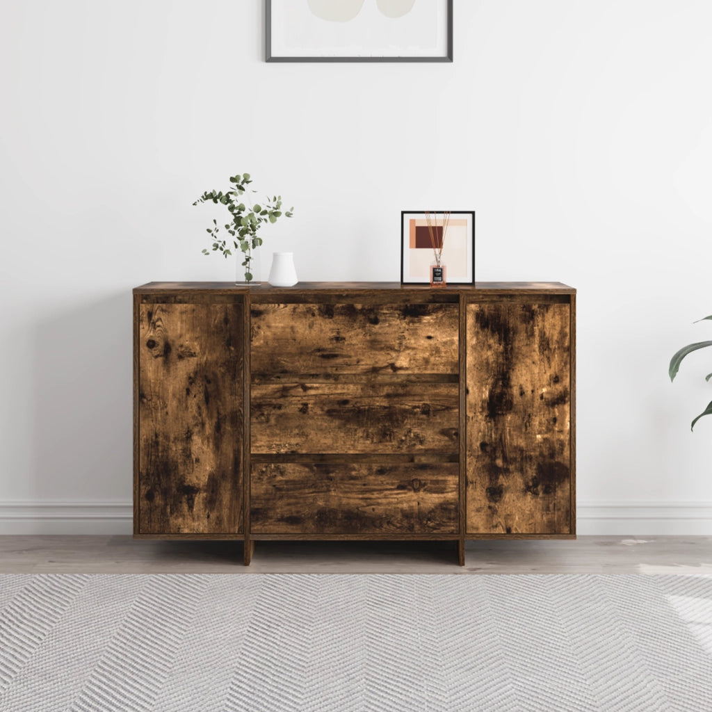 Sideboard in Rovere Affumicato 120x41x75 cm in Legno Ingegnerizzato