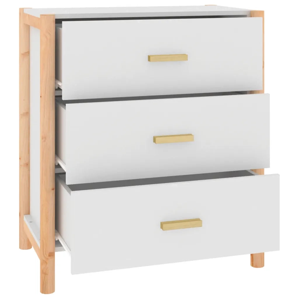 Credenza Bianca 62x38x70 cm in Legno Multistrato cod mxl 27738