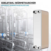 Scambiatore a piastre saldobrasate in acciaio inox, 50 piastre, max 210 kW