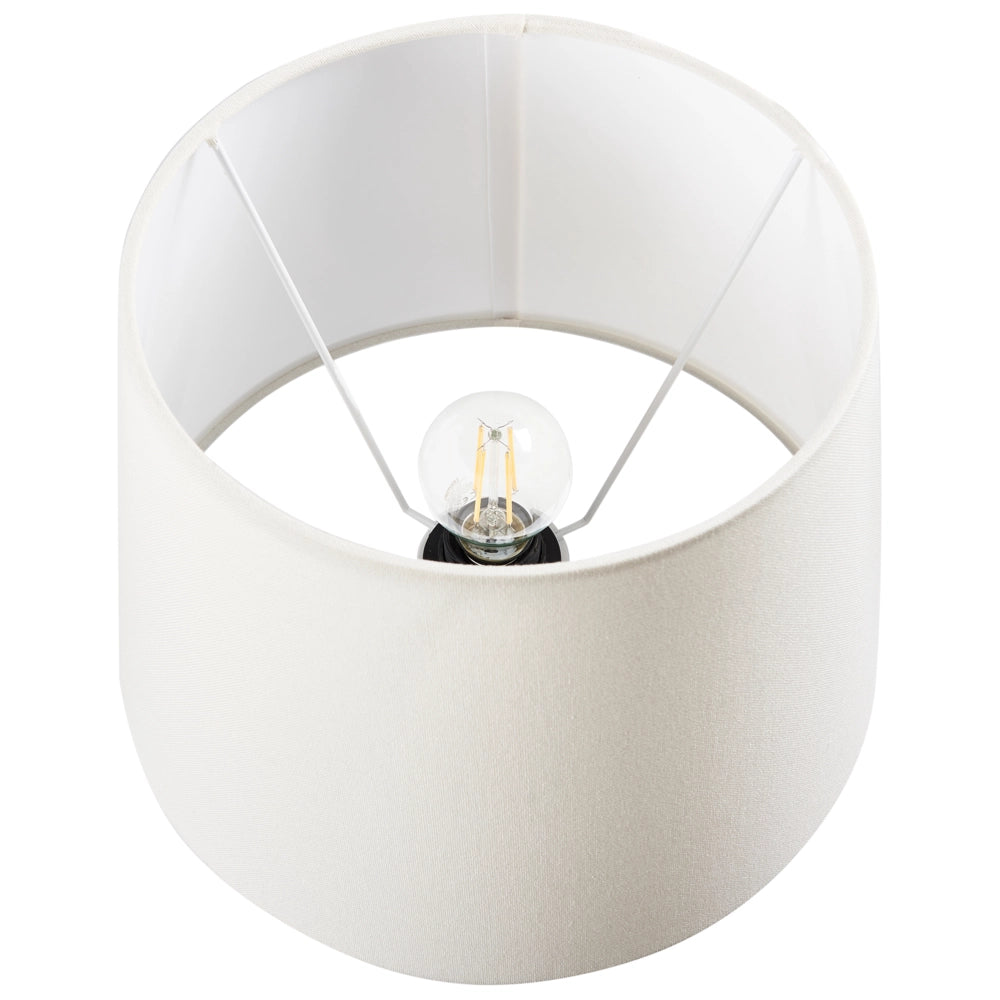 Lampada da tavolo Base in porcellana blu e bianca Paralume in lino ornato da un motivo Illuminazione Soggiorno Camera da letto