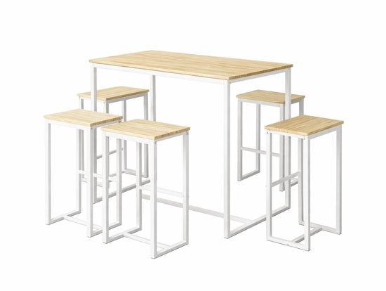 Set di tavola bassa con 4 gambe – Tavolo da pranzo alto 100x60x96 cm – Compatto e spazievenditore – Tavolo da cucina per piccole aree, balcone o sala da pranzo