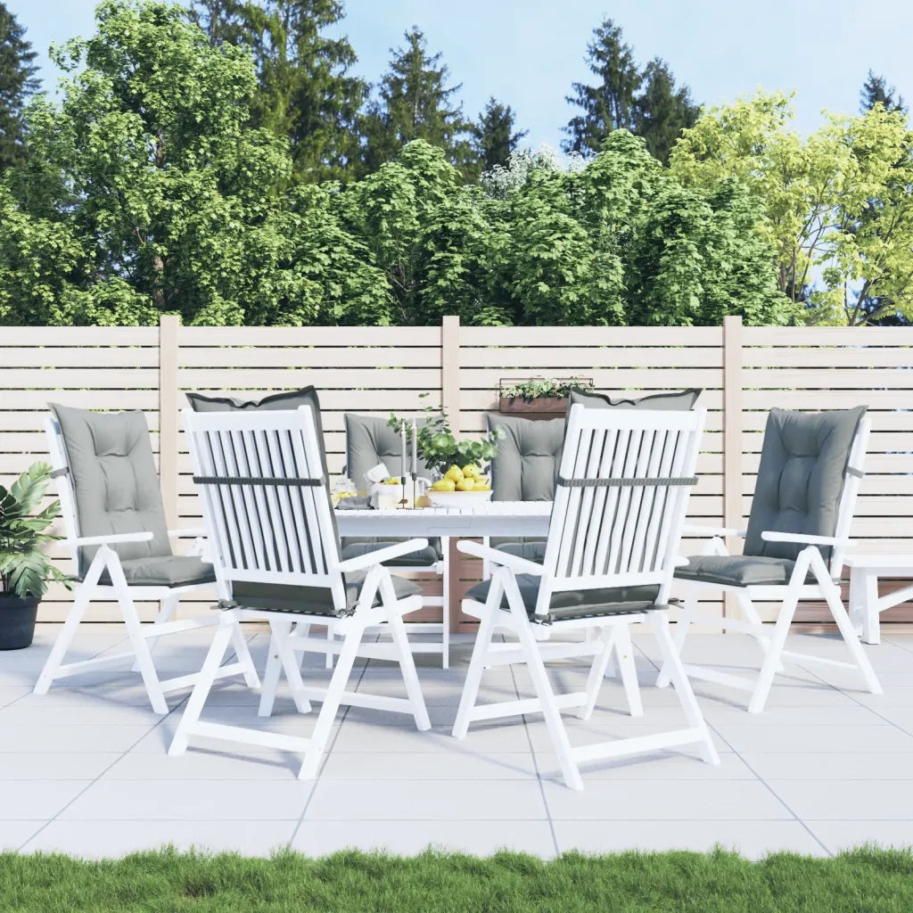 Cuscini Sedia Schiena Alta 6 Grigio MÃ©lange 120x50x7 Tessuto