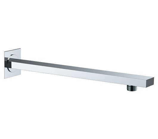 Braccio Doccia Design in Ottone Sezione Quadrata Piatta Cromo Lucido - REMER Rubinetterie