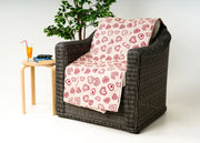 Telo Arredo Granfoulard Copritutto Cotone Made Italy Vari Disegni Arredatutto Copriletto Multiuso - 1 Piazza - Cuore Rosso