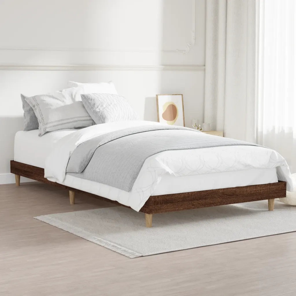 Giroletto senza Materasso Rovere Marrone 90x200cm in Truciolato 832068