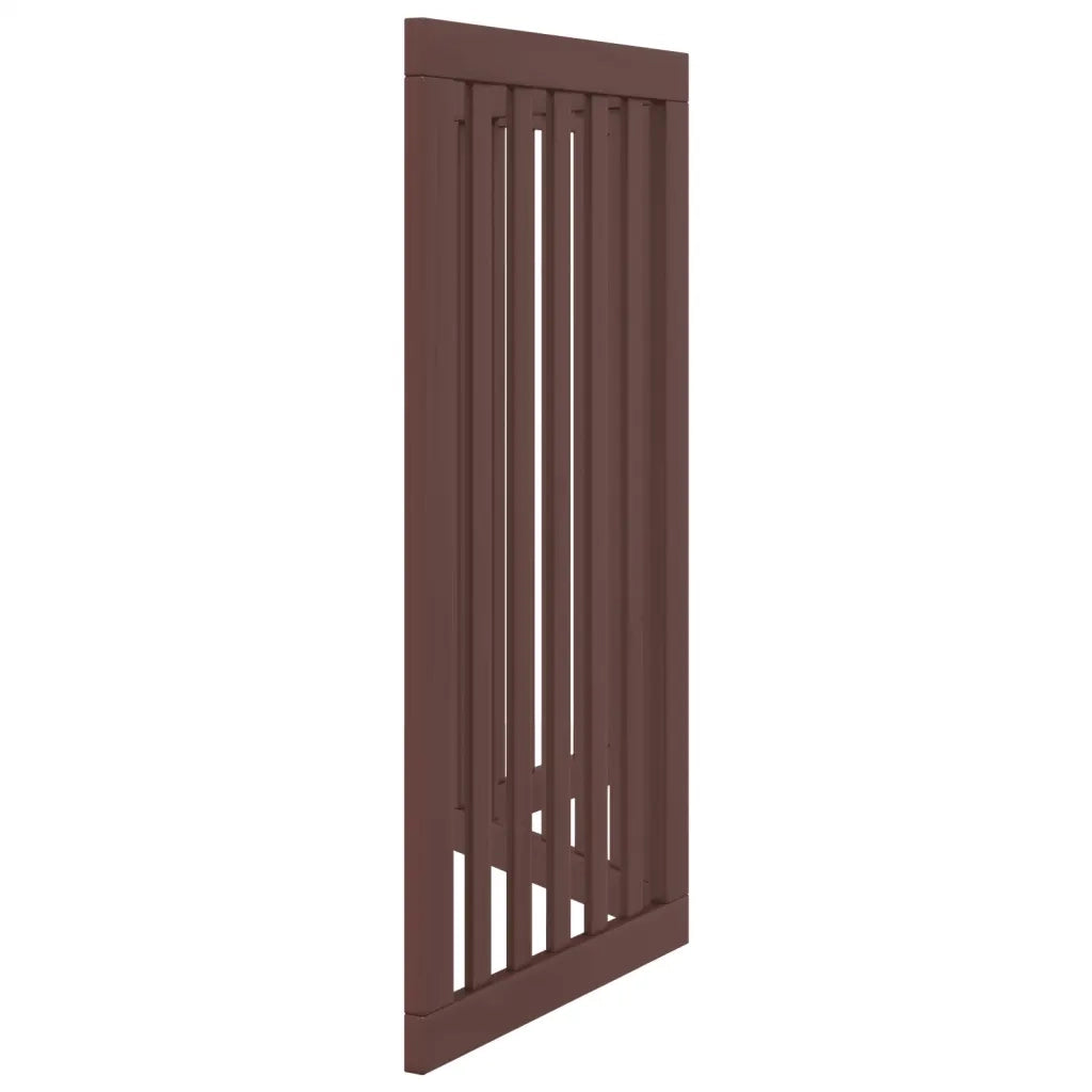 Cancello Cani Pieghevole 3 Pannelli Marrone 150cm Legno Pioppo CFW8734079