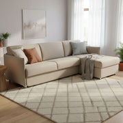 Sumirago, Divano Letto con Penisola Sfoderabile Made in Italy, 260x160 cm Grigio Tortora