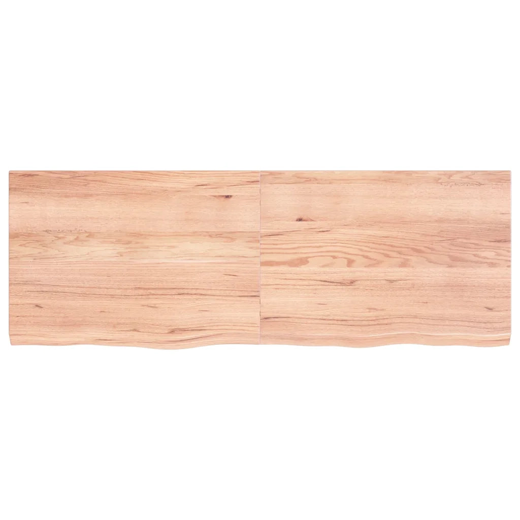 Ripiano Muro Marrone 140x50x(2-4) cm Massello Rovere Trattato 363704