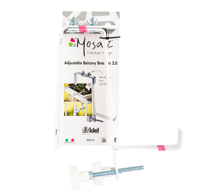 Staffe per Fioriera da Balcone Mosaic Flowerbox 40 Adjustable Brackets Idel