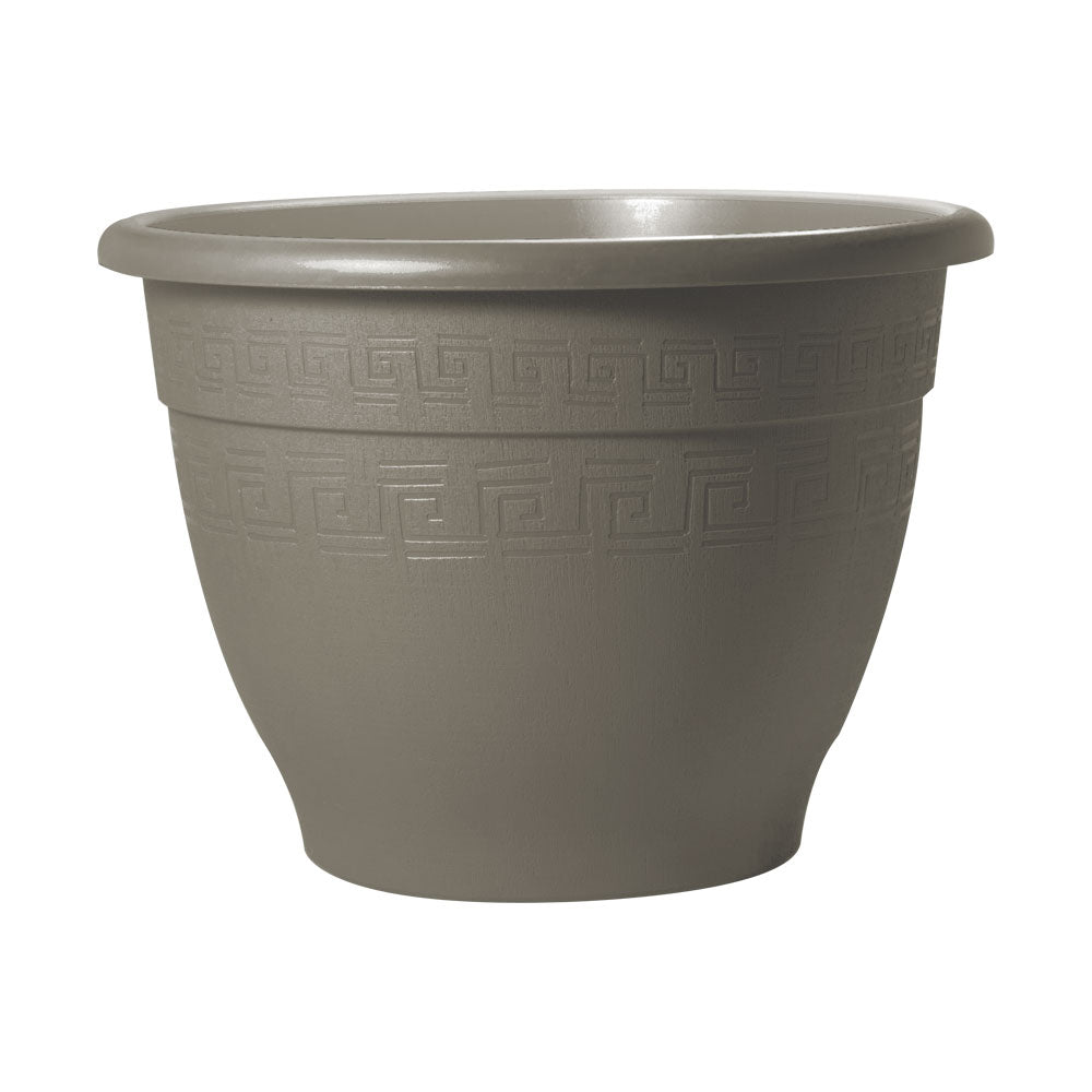 Vaso per Piante Rotondo in Plastica Interno Esterno Plasticotto Campana Idel Colore: Taupe, Formato: 43/37 cm