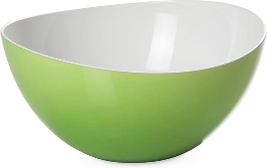Contenitore per pasta e insalata, in plastica bioplastica, diametro 20 cm, capacità 1,5 litri, lavabile in lavastoviglie (colore verde)